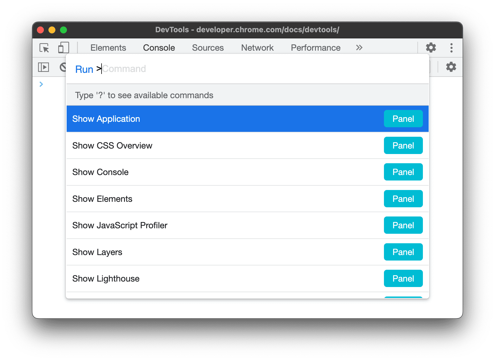 The Command Menu